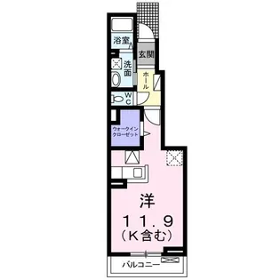 スクエア新正II【1階】の間取り