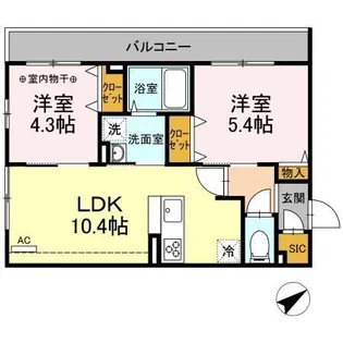 アルセ二俣川【3階】の間取り