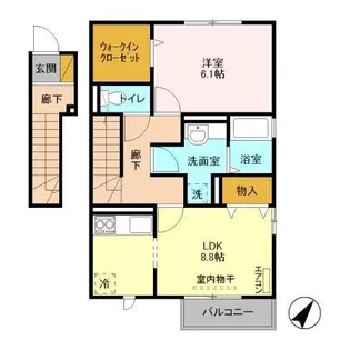 パティオ藤代II【2階】の間取り