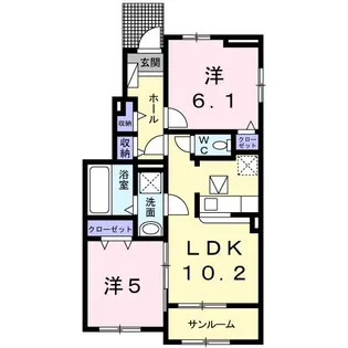 レジデンス小山I・II【1階】の間取り