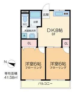 グランデ富士【4階】の間取り
