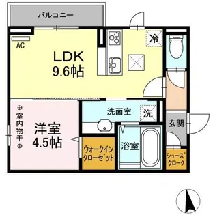 ガレリア ラッフィナート【1階】の間取り