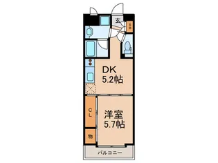六甲グリ-ンビュ-【4階】の間取り