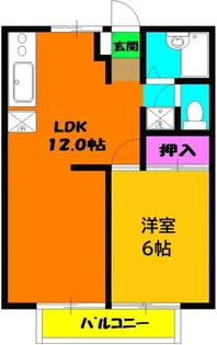 雅ハイツ【2階】の間取り