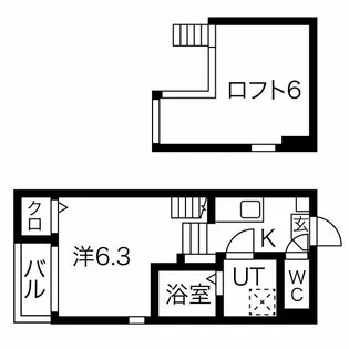 ハーモニーテラス八番【2階】の間取り