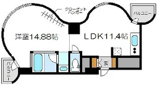 ZEUSα【5階】の間取り