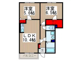 グレイス・ヒルズB棟【1階】の間取り
