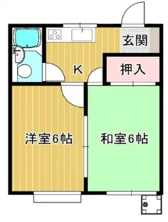 新田宝コーポ【1階】の間取り