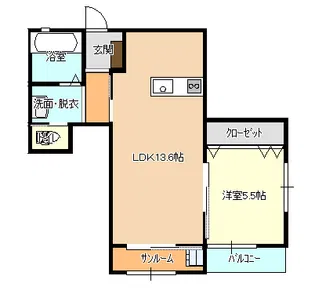幸町flat【3階】の間取り