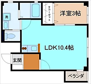 イースト21若宮【2階】の間取り