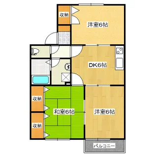 あくらコーポB【2階】の間取り