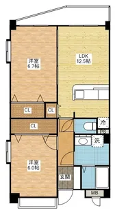 長崎県長崎市滑石1【マンション】の間取り