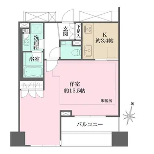 パークハウス平河町【6階】の間取り
