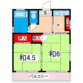 あけぼの荘【2階】の間取り