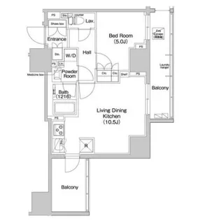 東京都台東区柳橋2【マンション】の間取り
