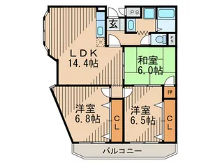 大阪府吹田市千里山西1【マンション】の間取り