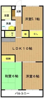 三重県伊勢市桜木町【マンション】の間取り