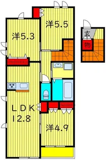 メゾンクレール日暮South【2階】の間取り