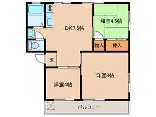 グリンティア日名【2階】の間取り