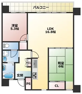 清川六番館【7階】の間取り