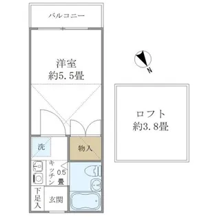 東京都調布市飛田給2【アパート】の間取り