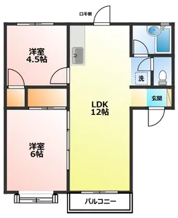 神奈川県小田原市中曽根【アパート】の間取り