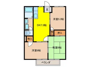 グリーンハイツ昭和【2階】の間取り