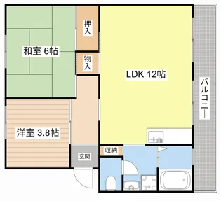 南井ハイツ【1階】の間取り