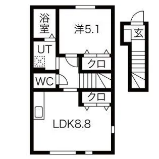 アーバンスタイルI【2階】の間取り