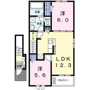 クリスタル・パレスII【2階】の間取り