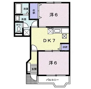 ヴィレッジ諏訪【1階】の間取り