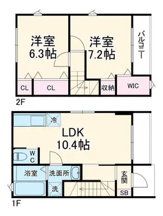 Dieu famille A/Bの間取り