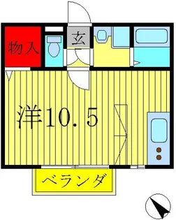千葉県柏市南柏中央【アパート】の間取り