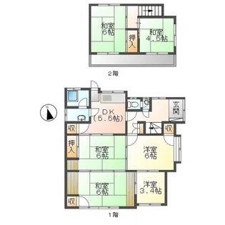 岡山県岡山市南区妹尾【一戸建】の間取り