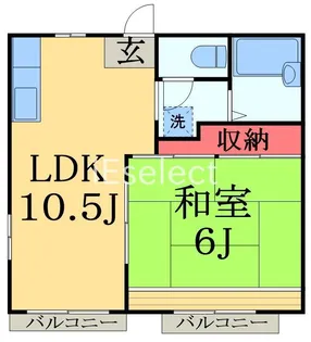 ハイツユーカリ【1階】の間取り