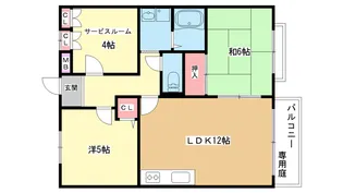 大阪府豊中市永楽荘3【アパート】の間取り