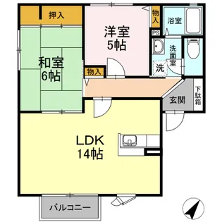 アーバンアヴェニュー A棟【2階】の間取り