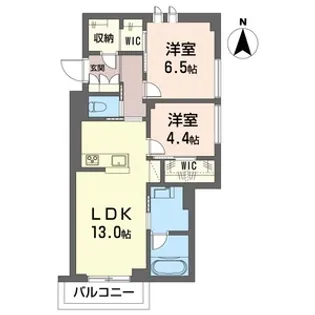 ラフィナート住吉【2階】の間取り