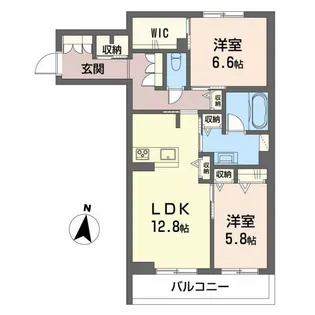 シャーメゾンステージ神明【4階】の間取り