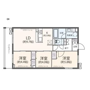 ピア新百合山手【1階】の間取り