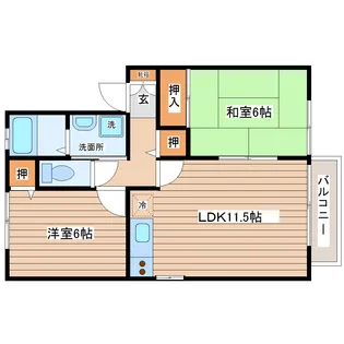 デライトコートA【2階】の間取り