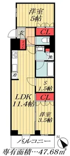 東京都江戸川区南篠崎町2【マンション】の間取り