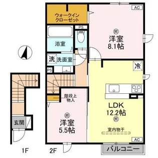 クレスト【2階】の間取り
