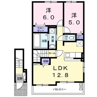 ブリーズ  R【2階】の間取り