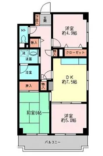 メゾンデフォンティヌ【2階】の間取り