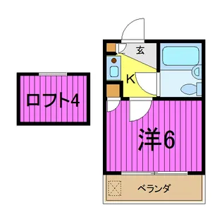 アミューズメント芝第2【2階】の間取り