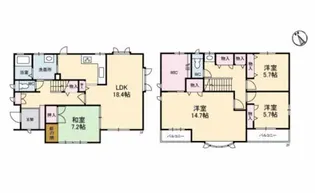 岡山県倉敷市笹沖【一戸建】の間取り