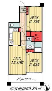 千葉県市川市妙典4【マンション】の間取り
