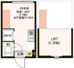 ハーモニーテラス小竹向原【2階】の間取り