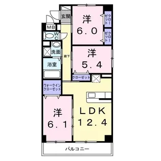 ミヤツカ8【4階】の間取り